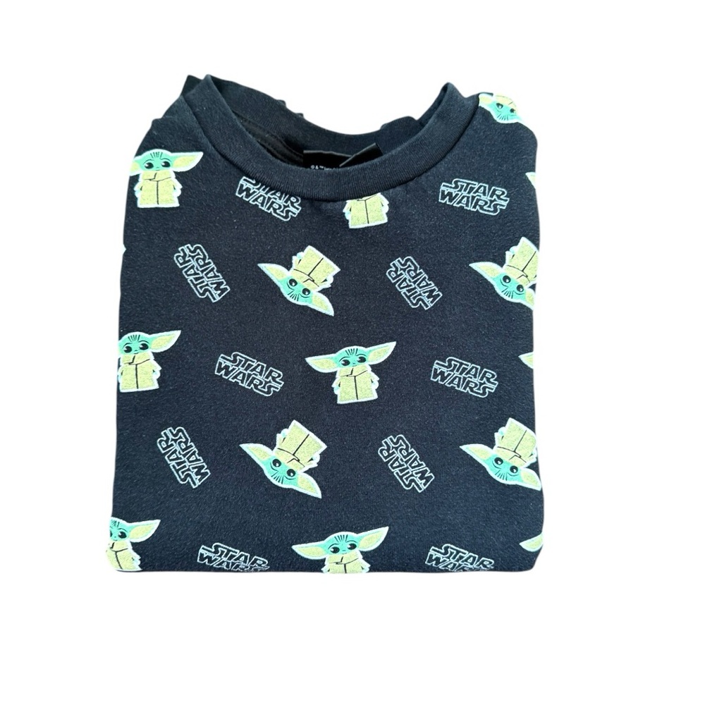 Star Wars Black Sweatshirt with Grogu/Yoda - Picture 4 of 6